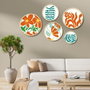 Wallity Yats-01 Conjunto de 5 Cuadros Decorativos Multicolor